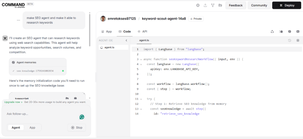 Command: The Cloud-Based AI Agent Development Platform by Langbase